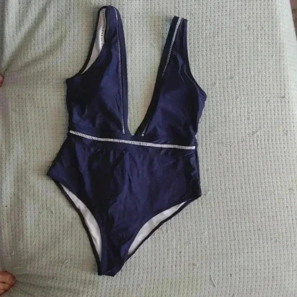 Capshe swimsuit sz L dark blue - Picture 1 of 2